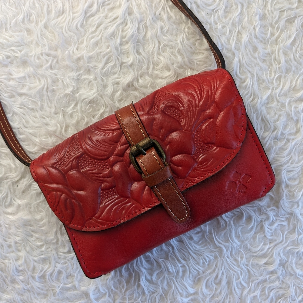 Patricia Nash Torri Red Leather Crossbody